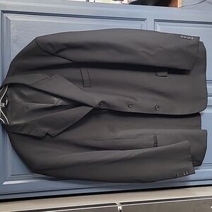Mens Big & Tall Luca Rossi Italia Wool Suit Coat Sport Coat Blazer 60L Black